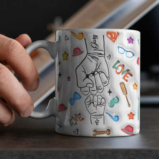 パーソナライズされたカスタム名 3D 膨張効果プリントマグパーム Love - Fallook