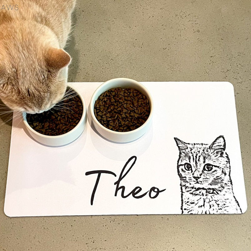 カスタムペットマット - ペットの写真 + 名前 - Fallook