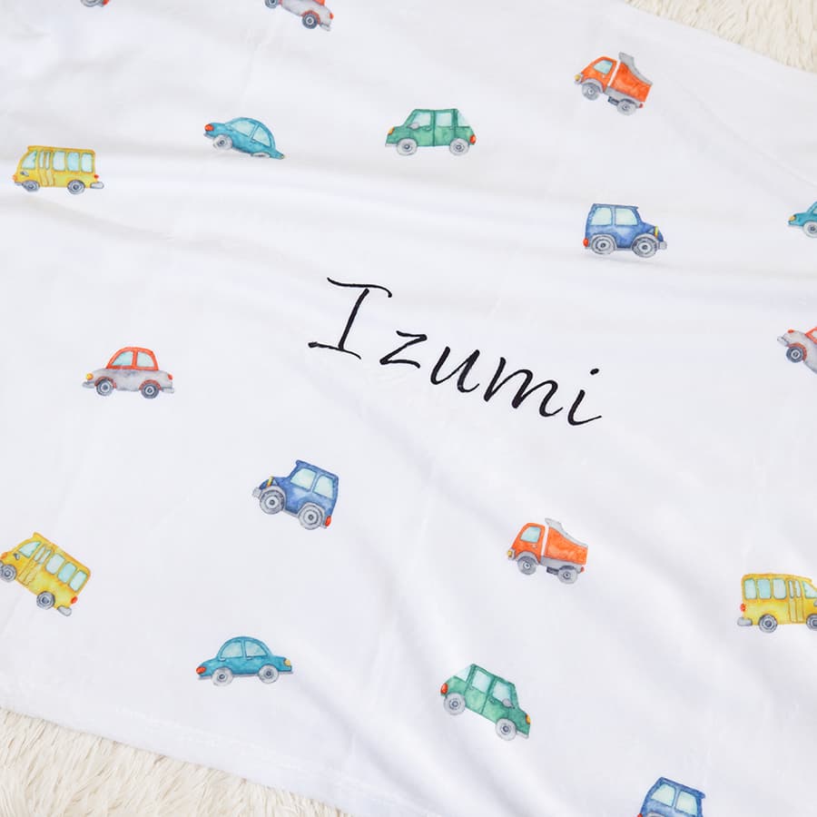 Personalized Blanket Kukka Tarha Car Series Around Your Name