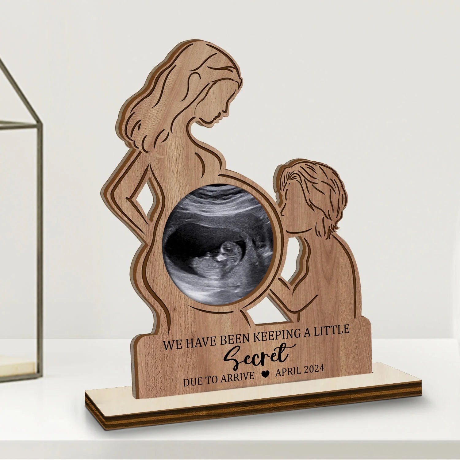 最初のハートビートでカスタム写真の愛-お母さん お母さん 新しい両親への贈り物