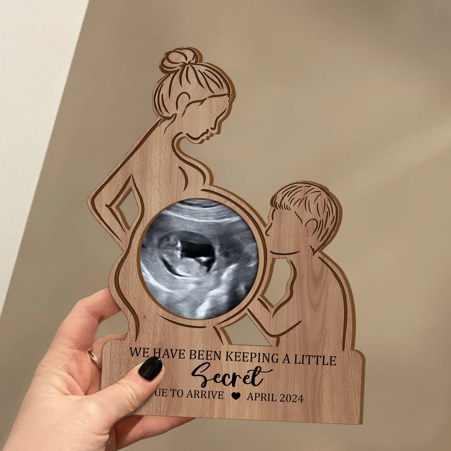 最初のハートビートでカスタム写真の愛-お母さん お母さん 新しい両親への贈り物