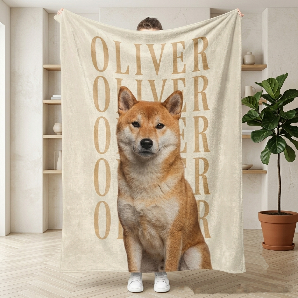 愛犬・愛猫の写真で作る オーダーメイドブランケット