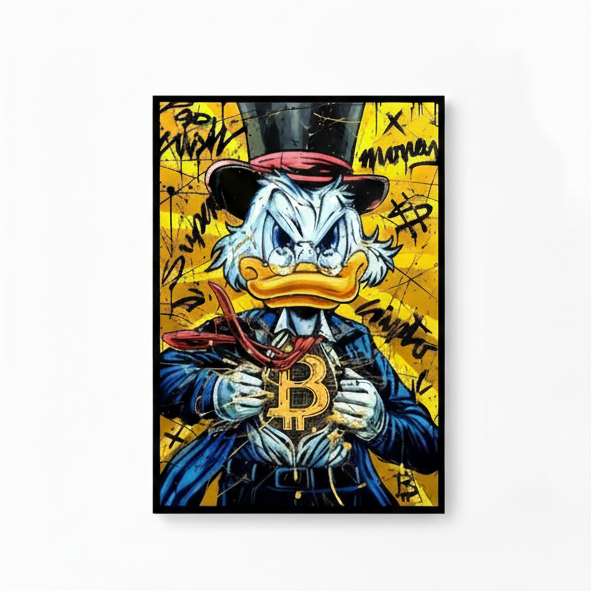 ドナルドダック ビットコイン ポスター