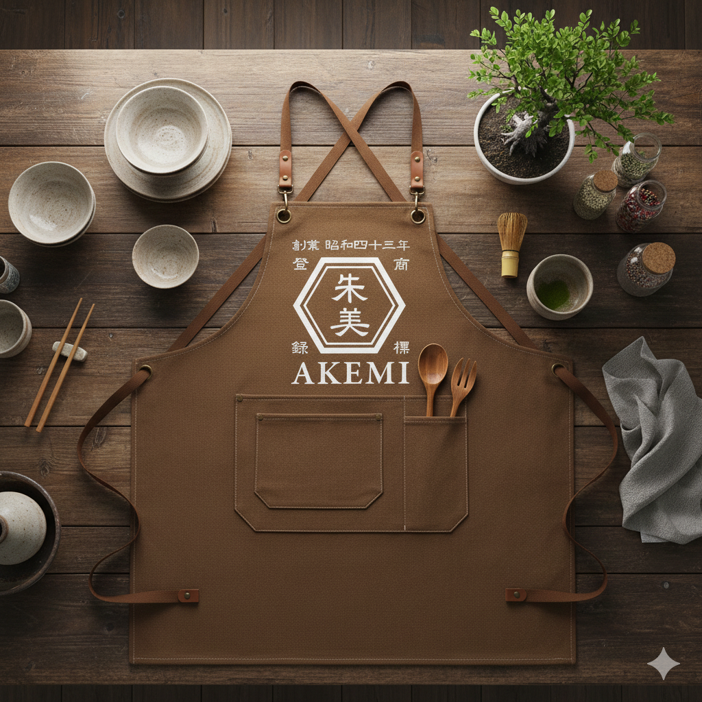 商店風－キャンバス エプロン 前掛け ポケット多数 業務用 多色選択可能