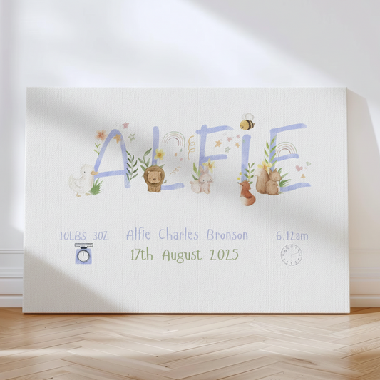 【名入れ】 メモリアル キャンバスアート お子様の誕生を祝う·世界に一つだけの記念品