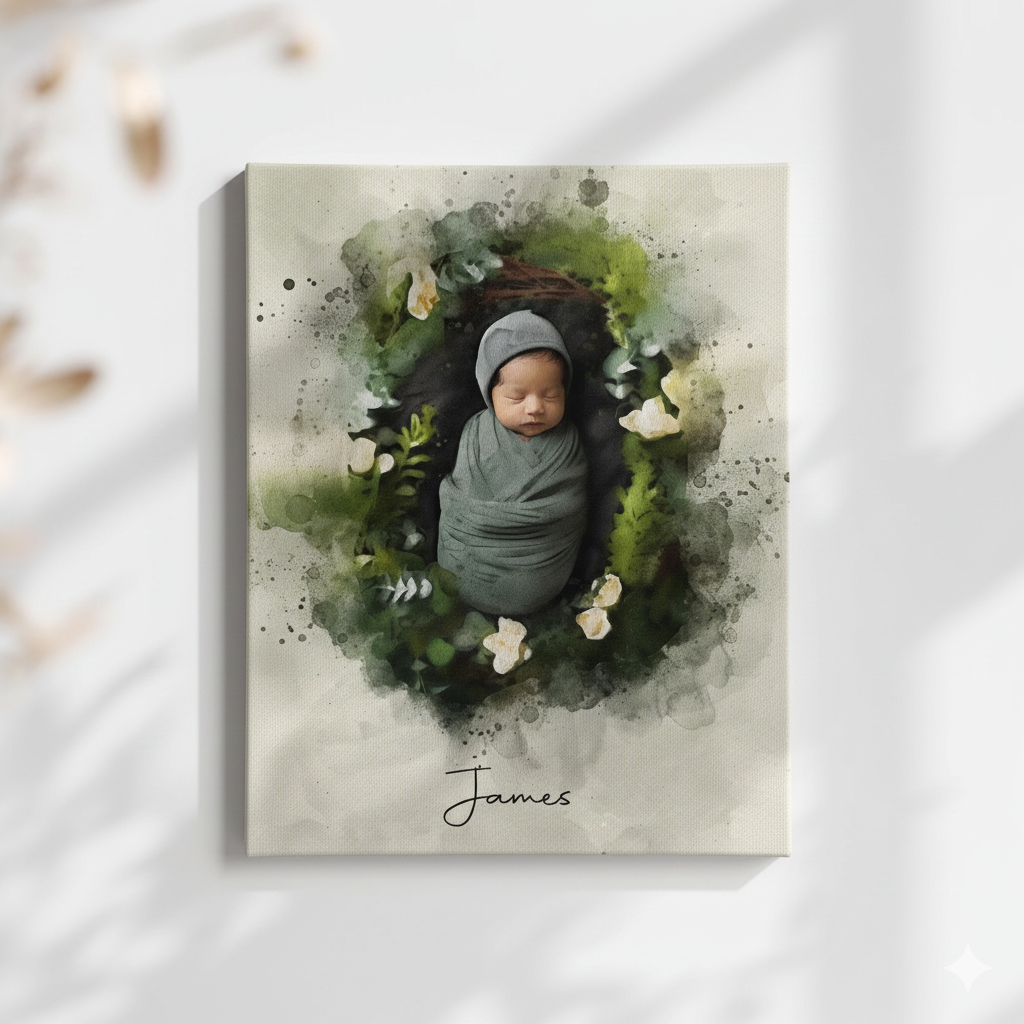 【写真入り】名入れ 出産祝い フォトフレーム 命名書