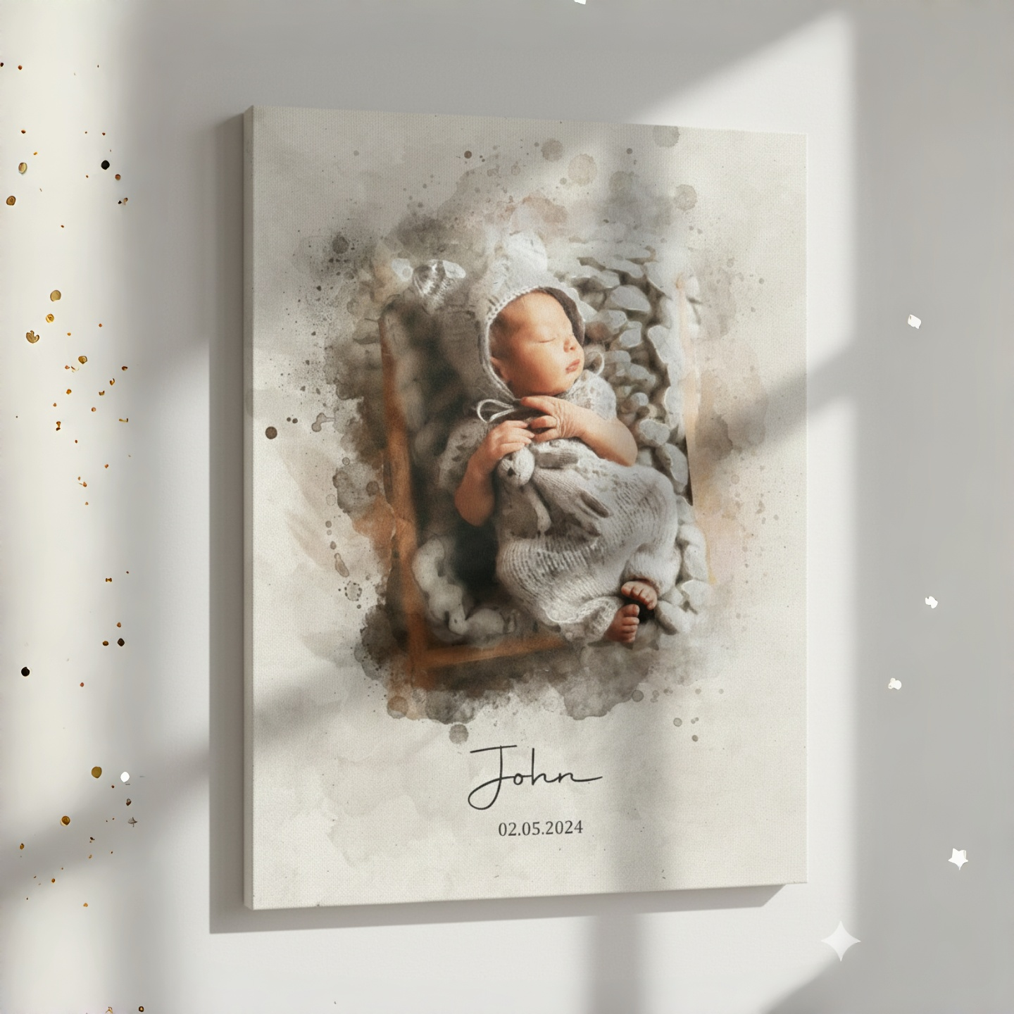 【写真入り】名入れ 出産祝い フォトフレーム 命名書