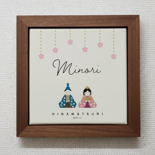 NEW ARRIVAL! 【命名書】ひな祭り 雛壁飾り キャンバス