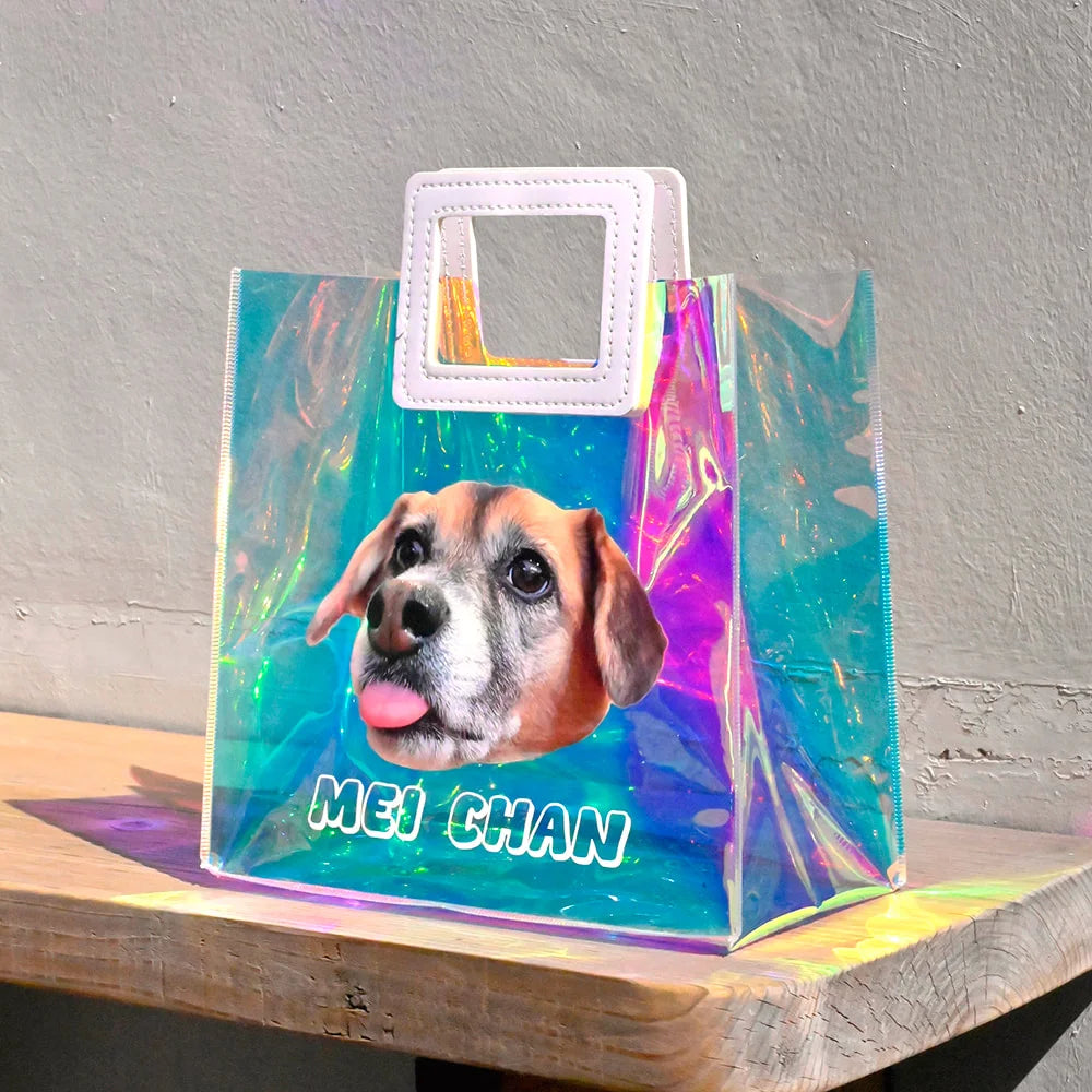 ペット 写真 グッズ うちの子プリント エコバッグ 写真プリント オーロラお散歩バッグ