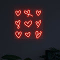 ハートのネオンサイン - Fallook