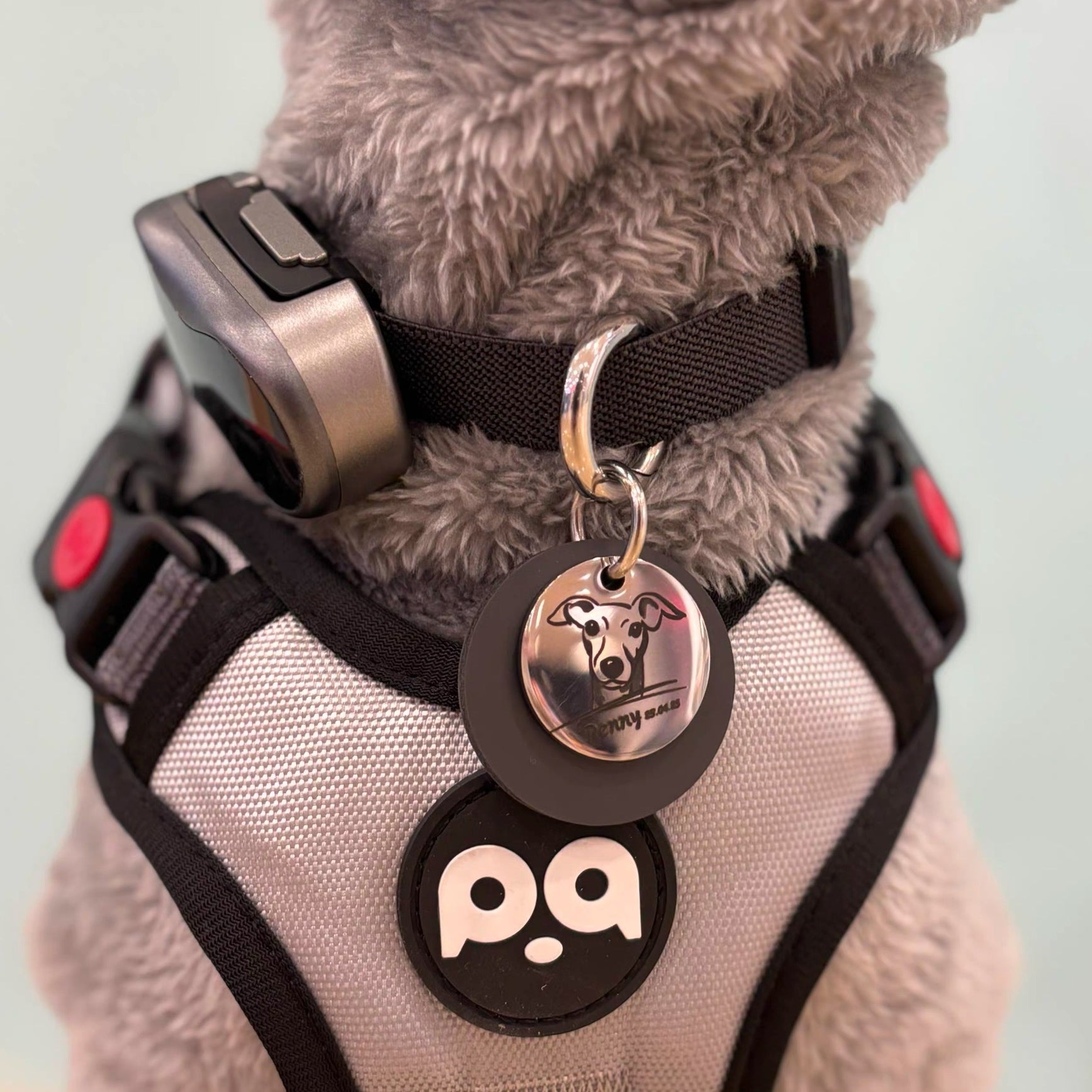 ペットの写真入りカスタムカラー｜ネックレス（革+銅製）