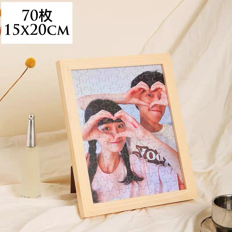 写真 木製パズルをカスタマイズします