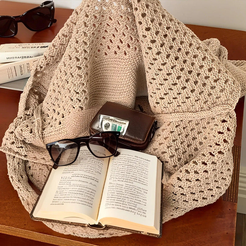 【オーダーメイド】名入れ　刺繍 ニットバッグ トートバッグ 多色