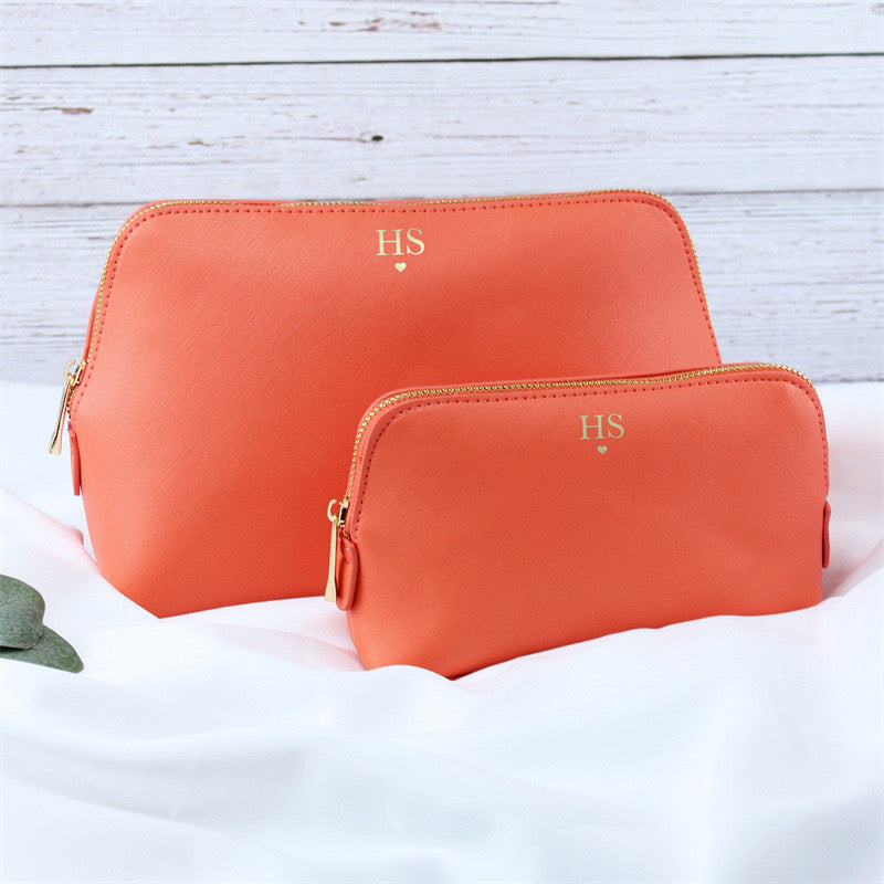 2025年新着！パーソナライズされたモノグラム化粧ポーチ 皮革
