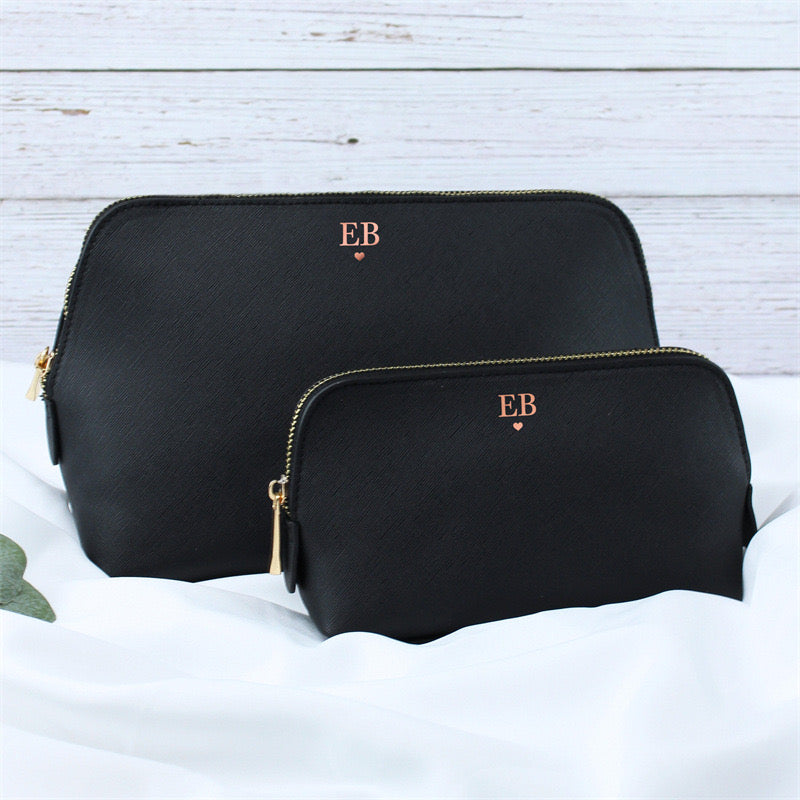 2025年新着！パーソナライズされたモノグラム化粧ポーチ 皮革