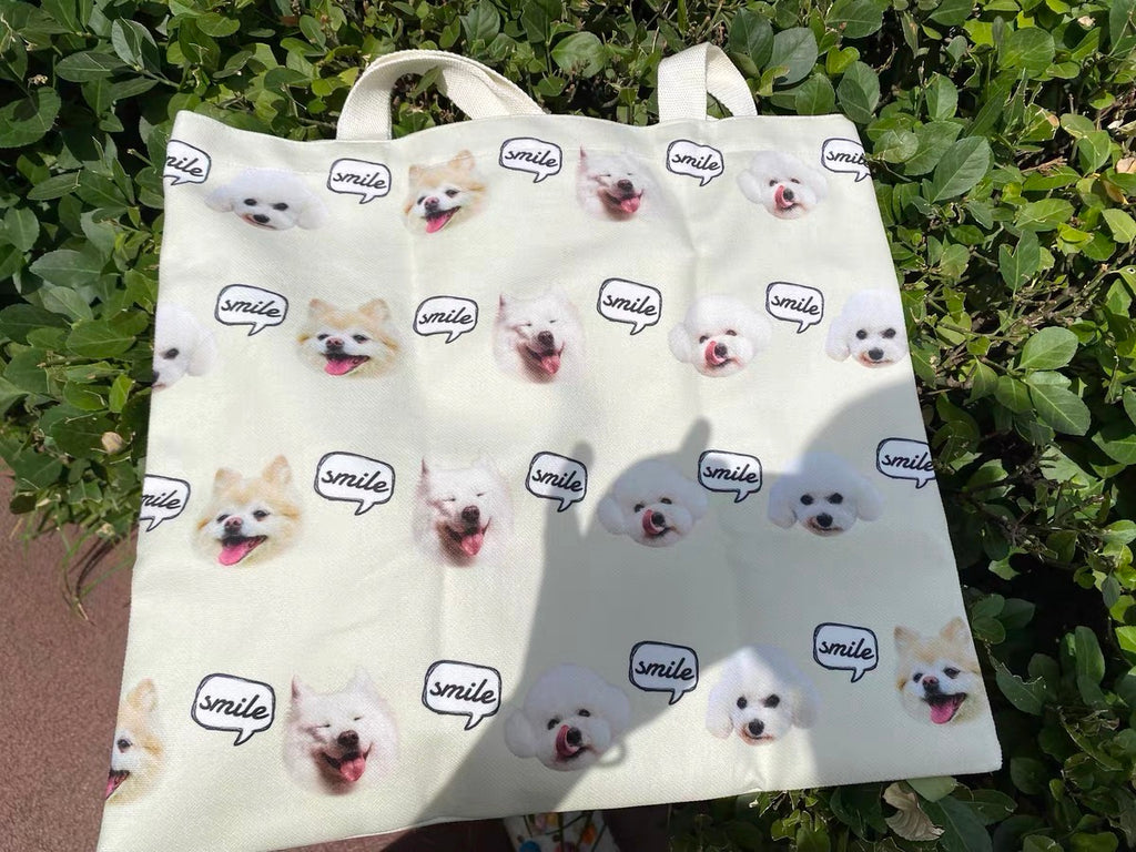 パーソナライズされた猫犬のペットの赤ちゃん写真トートバッグバッグ - Fallook