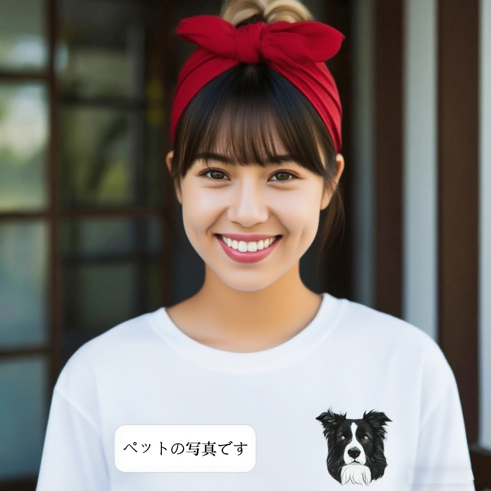 印絵 愛犬・愛猫ペット  写真オーダーメイドＴシャツ 似颜绘
