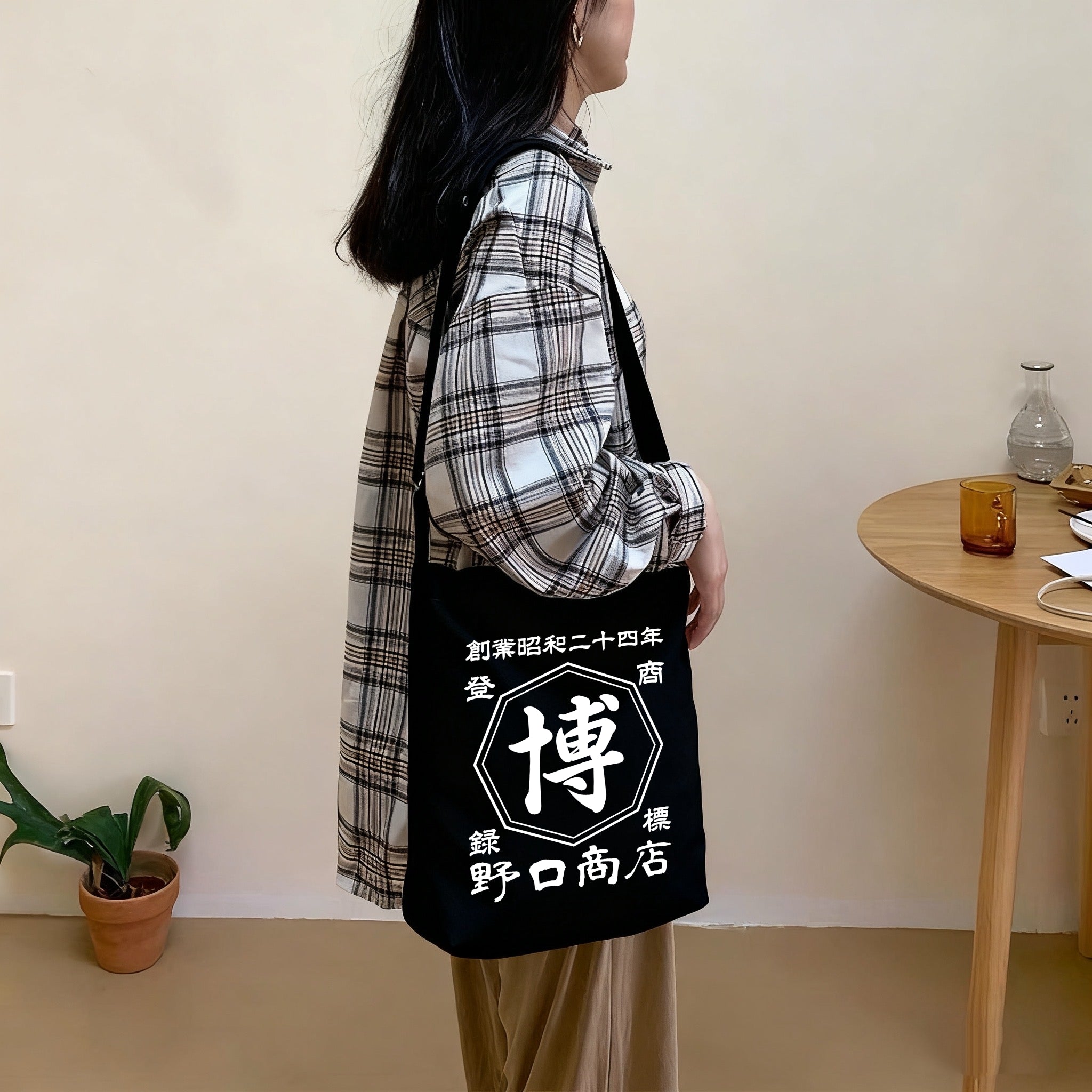 2025秋季新作！商店風☆大容量ショルダーキャンバスバッグ｜収納バッグ｜トラベルバッグ