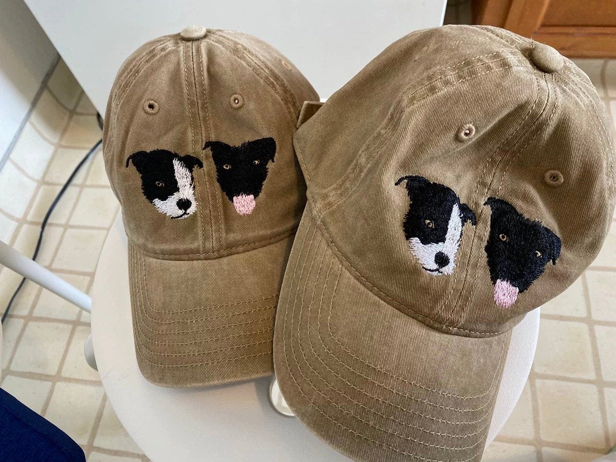 ペットの写真を使用してカスタム刺繍ペットの帽子 - Fallook