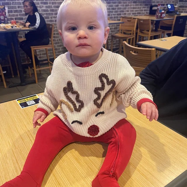 赤ちゃんの名前のセーター·刺繍された名前のニットセーター·赤ちゃんシャワーの贈り物 - Fallook