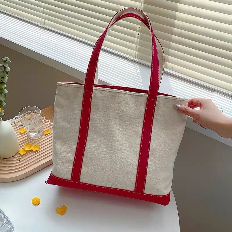 片面刺繡♪名入れペット写真 カスタムペット顔刺繍キャンバストートバッグ - Fallook