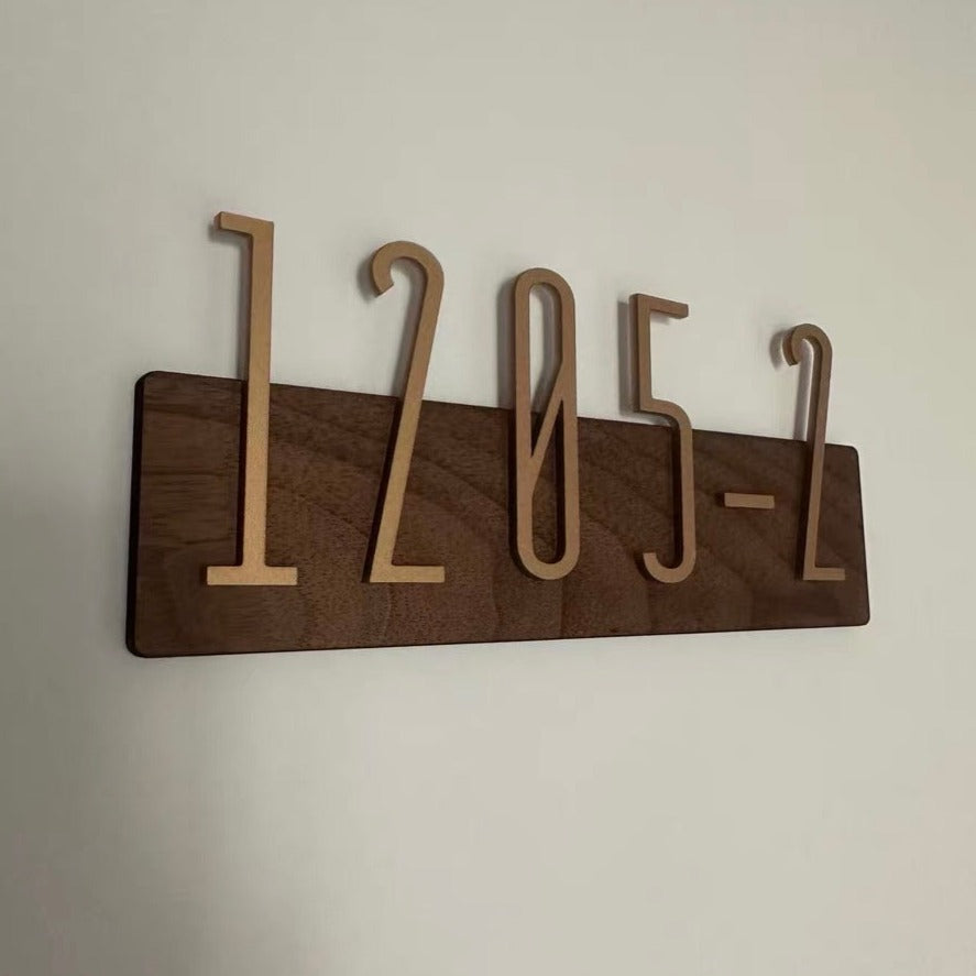 NEW ARRIVAL! カスタマイズされた無垢材の三次元家番号 - Fallook