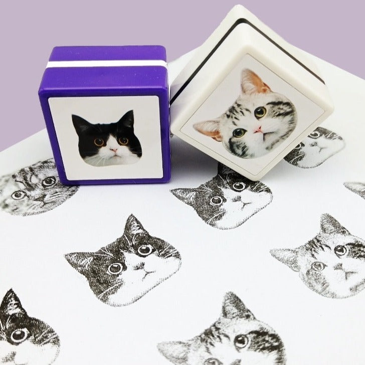 ペット写真スタンプ ペットの写真をスタンプに加工 (画像) 直径30mm四角内での制作です カスタム画像 - Fallook