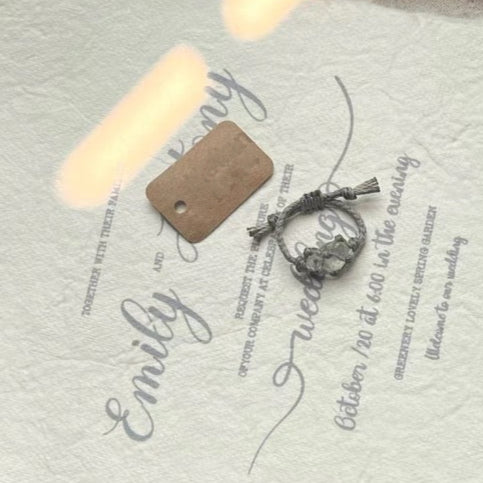 純粋手編み天然カラークリスタル原石パワーリングです