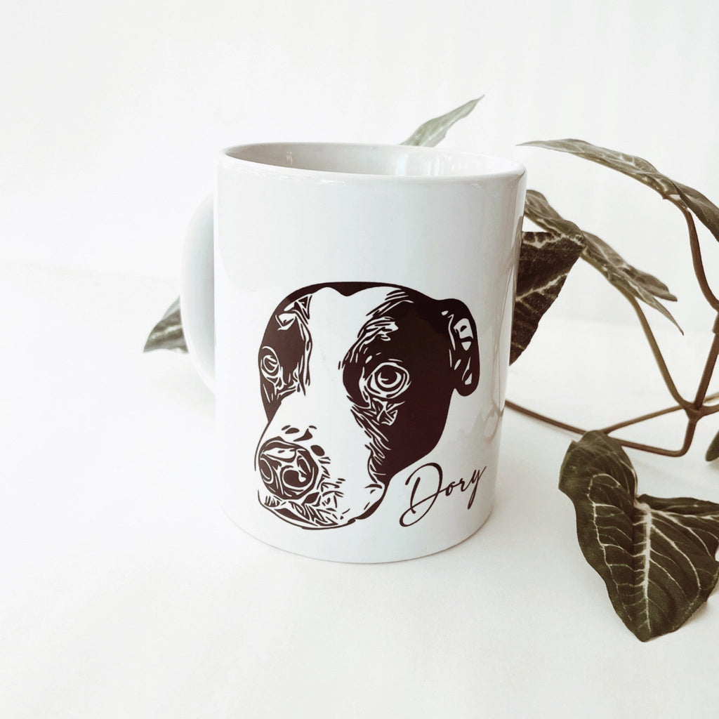 印絵♡愛犬・愛猫ペット・うちの子の写真オーダーメイドマグカップ·白いマグカップ - Fallook