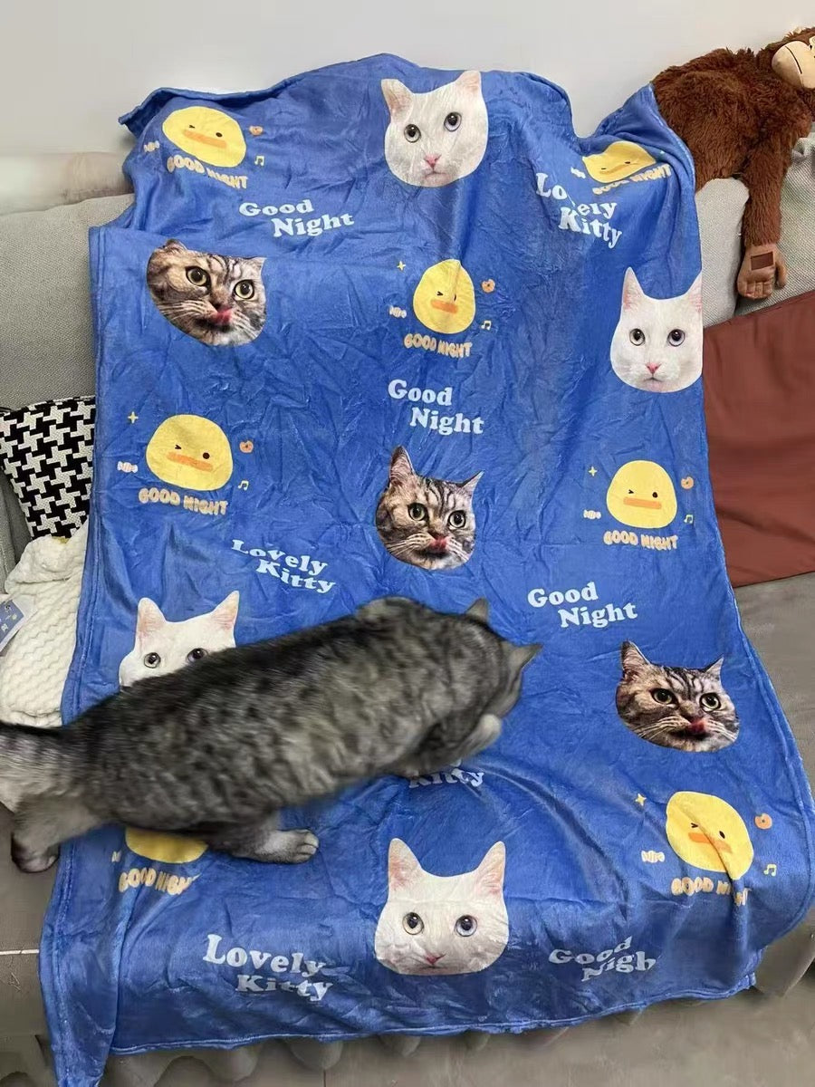 うちの子グッズ ブランケット ペット 写真 愛犬猫 オーダーメイド