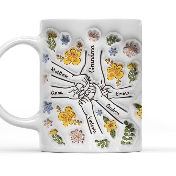 ファミリーの個人用カスタム3Dインフレータブル効果プリントアクセントマグ 黄色い花 - Fallook