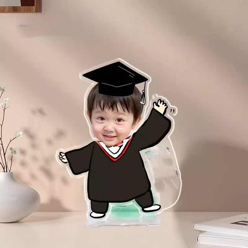 カスタムペット 子供·入園祝·卒業祝 シェイクアクリルスタンドサイン - 1人印刷 - Fallook