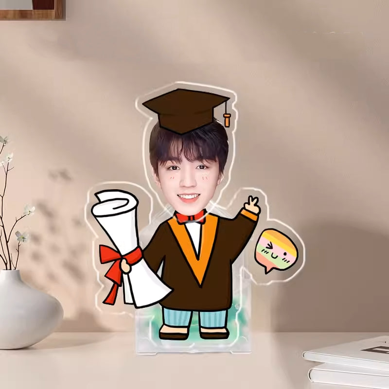 カスタムペット 子供·入園祝·卒業祝 シェイクアクリルスタンドサイン - 1人印刷 - Fallook