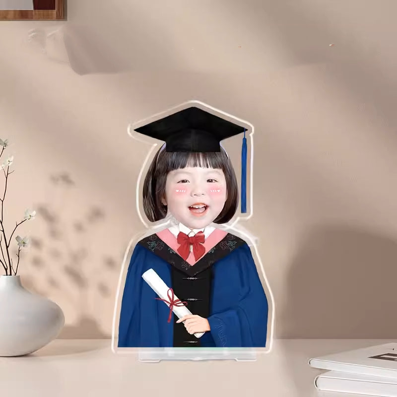 カスタムペット 子供·入園祝·卒業祝 シェイクアクリルスタンドサイン - 1人印刷 - Fallook