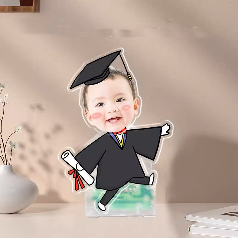 カスタムペット 子供·入園祝·卒業祝 シェイクアクリルスタンドサイン - 1人印刷 - Fallook