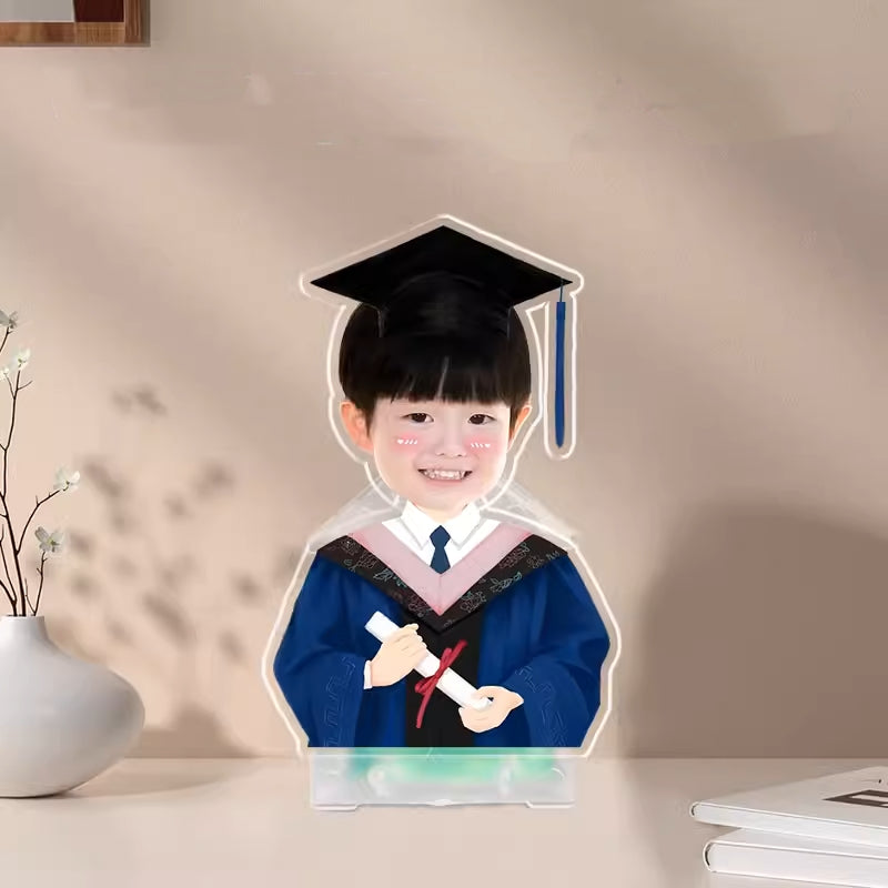 カスタムペット 子供·入園祝·卒業祝 シェイクアクリルスタンドサイン - 1人印刷 - Fallook