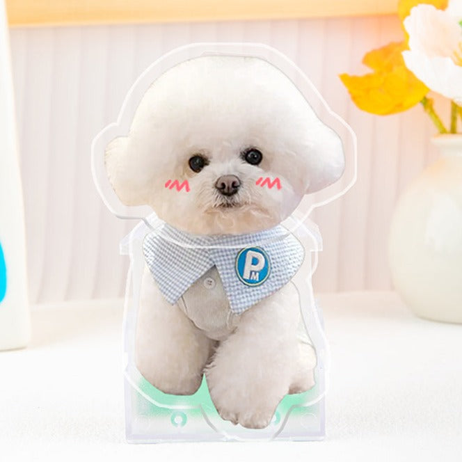 🐶🐱ペット1匹/1人印刷•カスタムペットヘッドシェイクアクリルスタンドサイン - Fallook