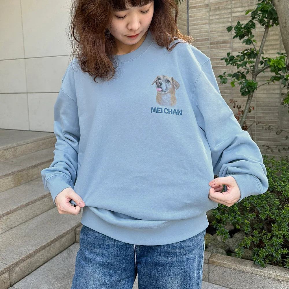 ❤️カスタマイズペット写真トレーナー 双面印刷する スウェット