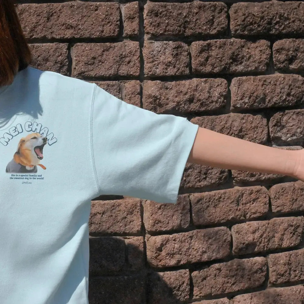 印絵 愛犬・愛猫ペット  カラー写真オーダーメイドＴシャツ 両面印刷｜肩落としTシャツ