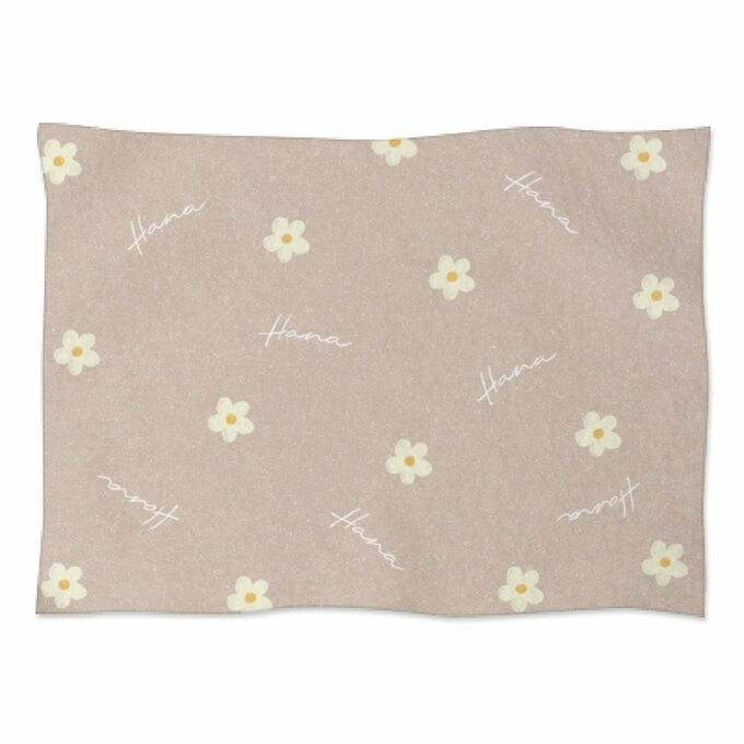 出産祝いに名前入り大判ブランケット★花柄（全2色）★ - Fallook