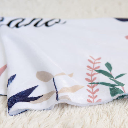 出産祝い 女の子 名入れ 名前入りブランケット クッカレフティア - Fallook