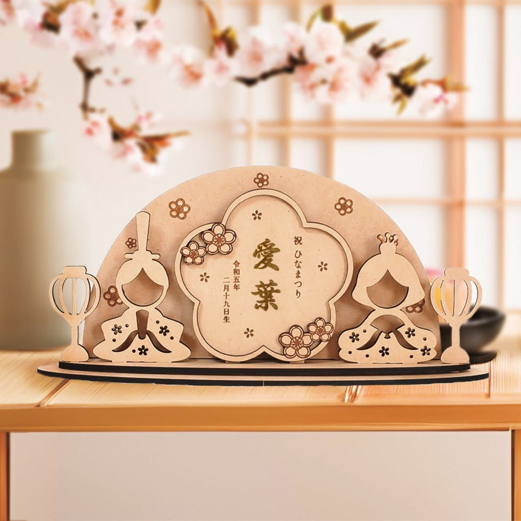 New!【初節句の記念に】雛祭り 名入れ 名前札 アクリル 丸形 命名札 桃の節句 出産祝い ギフト 成長記録 インテリア