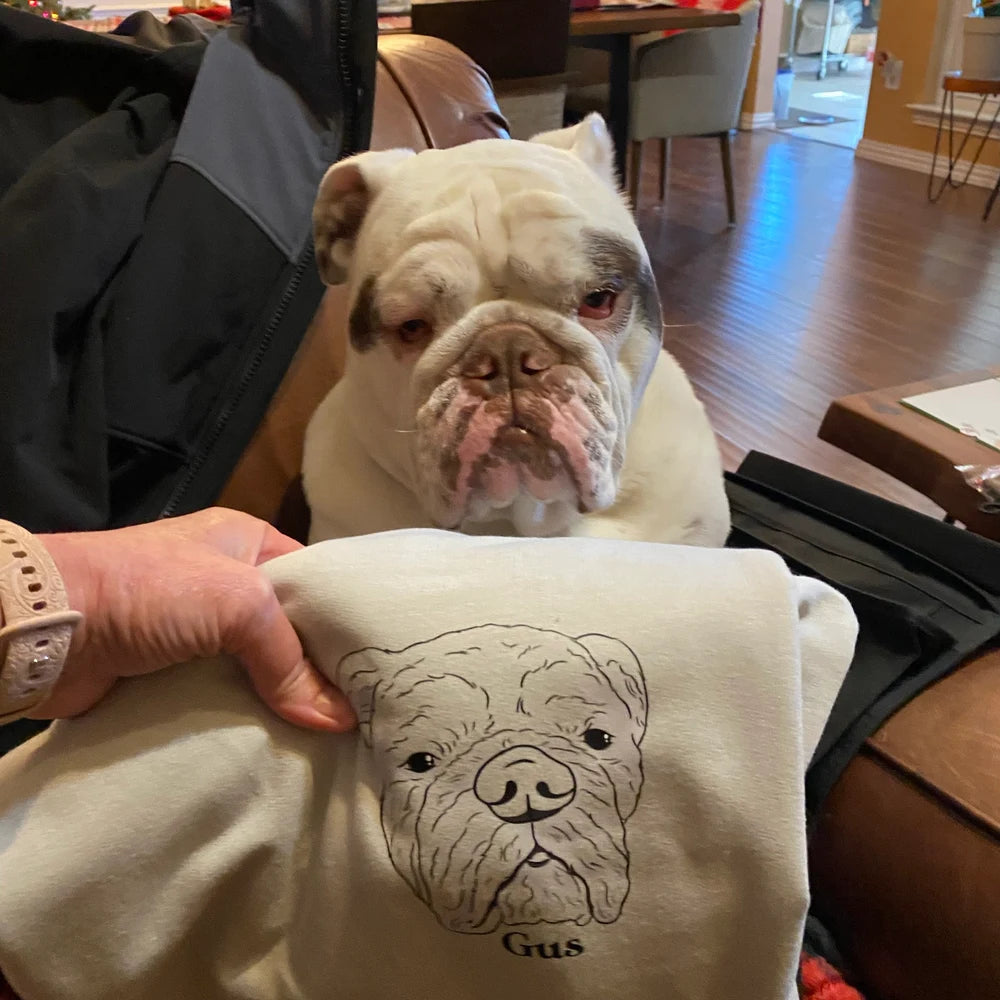 ❤️印絵♡愛犬・愛猫ペット・うちの子の写真オーダーメイドトレーナー 長袖 秋冬ウールを加えます - Fallook