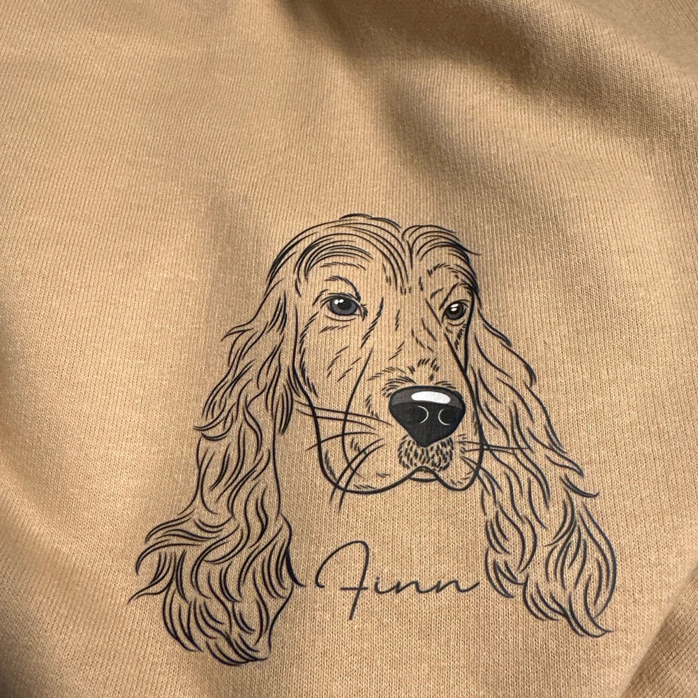 ❤️印絵♡愛犬・愛猫ペット・うちの子の写真オーダーメイドトレーナー 長袖 秋冬ウールを加えます - Fallook