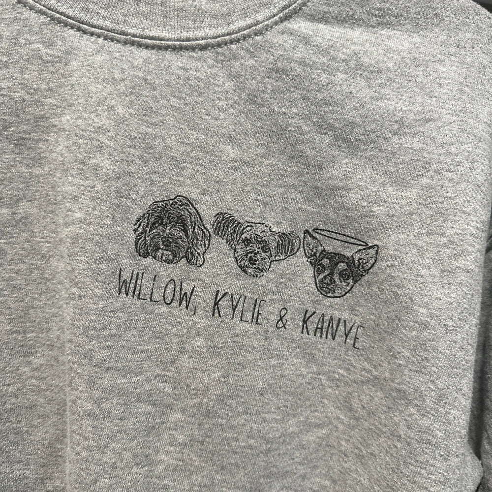 ❤️印絵♡愛犬・愛猫ペット・うちの子の写真オーダーメイドトレーナー 長袖 秋冬ウールを加えます - Fallook