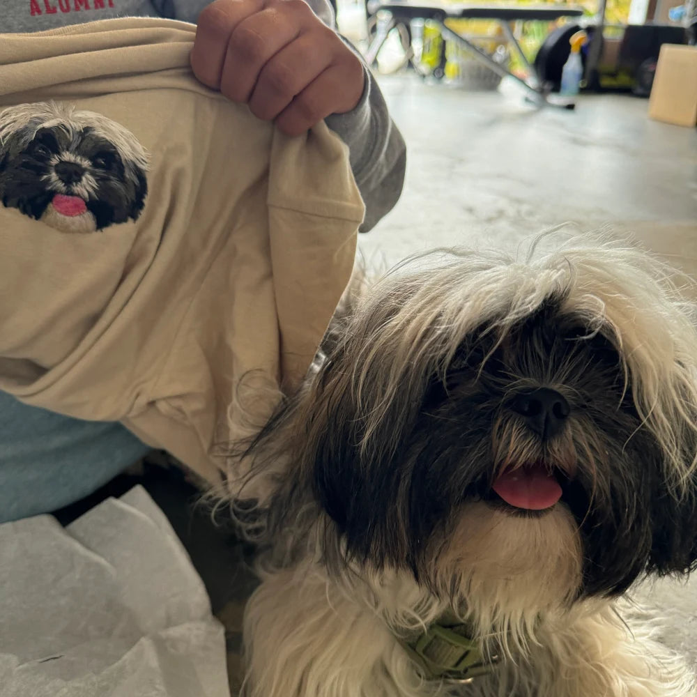 New Arrival! 刺繍 写真オーダーメイドＴシャツ 愛犬・愛猫ペット - Fallook