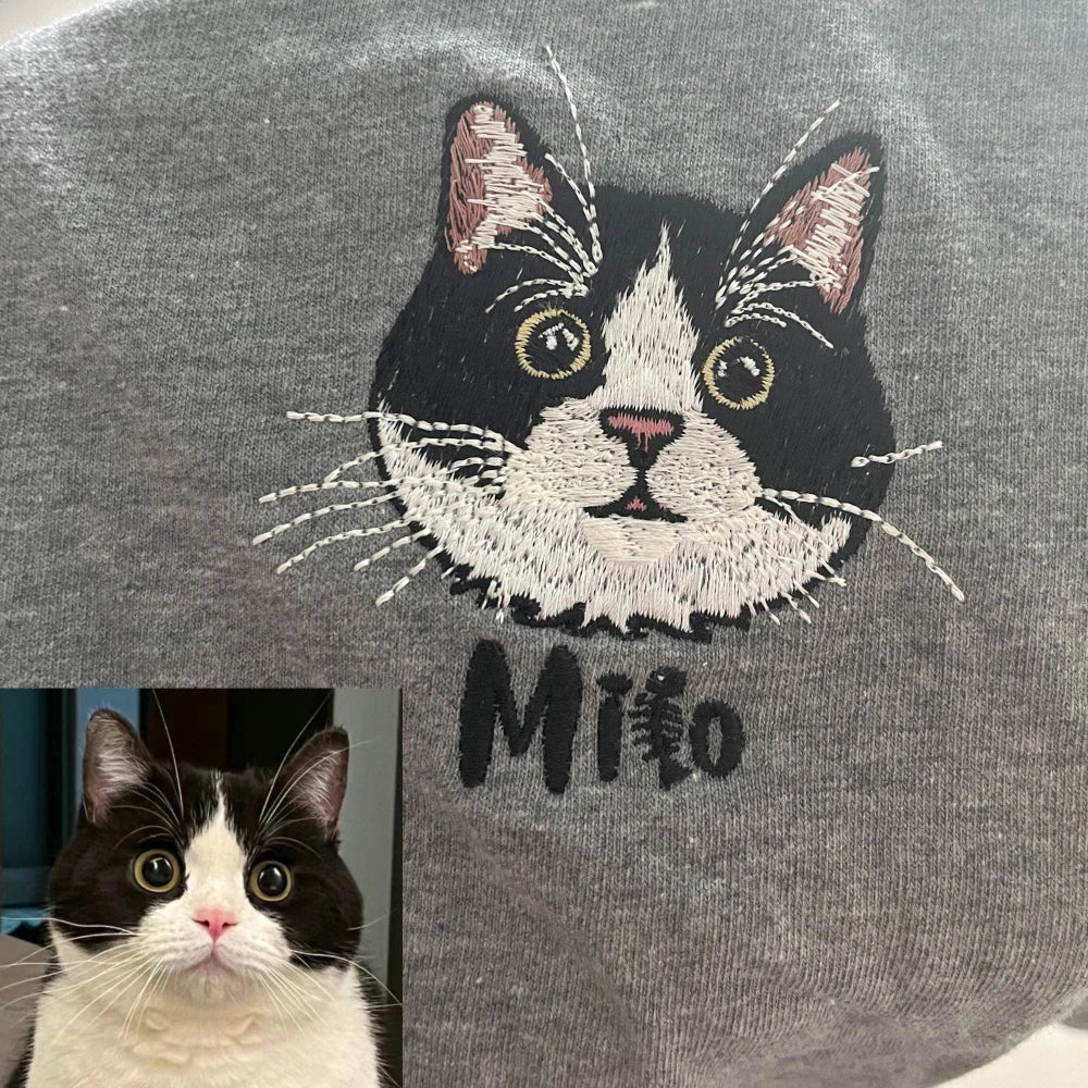 ❤️カスタム刺繍のペットのスウェットシャツサンタ帽を追加します - Fallook