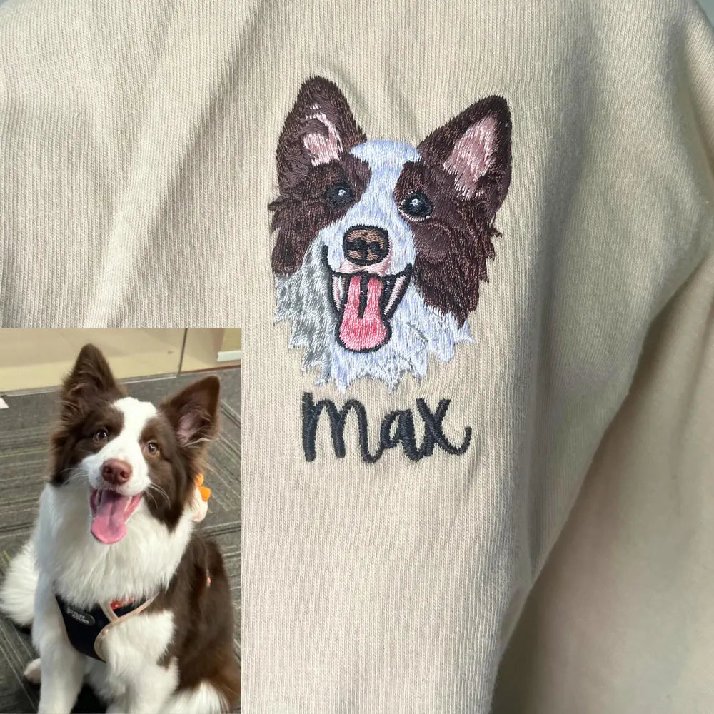 ❤️カスタム刺繍のペットのスウェットシャツサンタ帽を追加します - Fallook