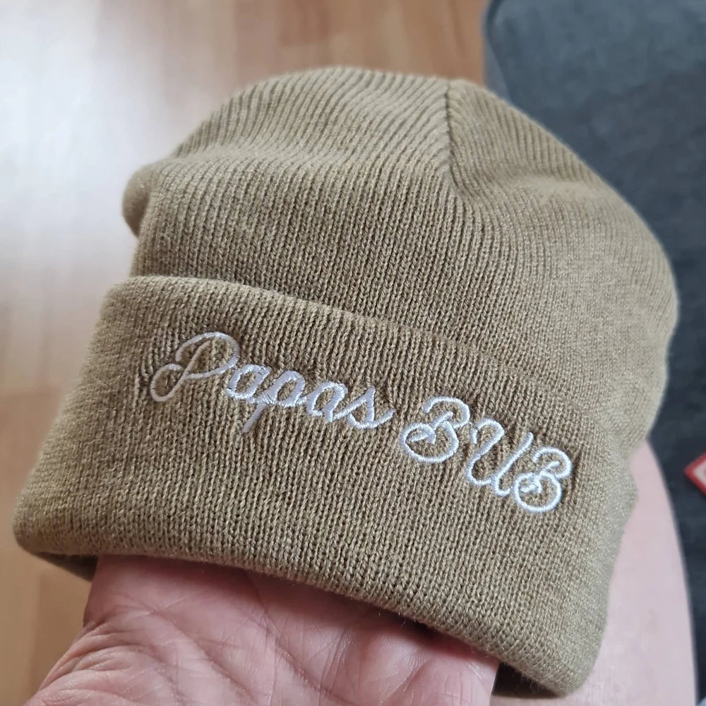 子供用·大人·オーダーメイド·ニット帽·好きなテキストを追加しました【刺繍】🎵秋冬必須 - Fallook