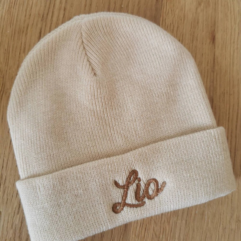 子供用·大人·オーダーメイド·ニット帽·好きなテキストを追加しました【刺繍】🎵秋冬必須 - Fallook